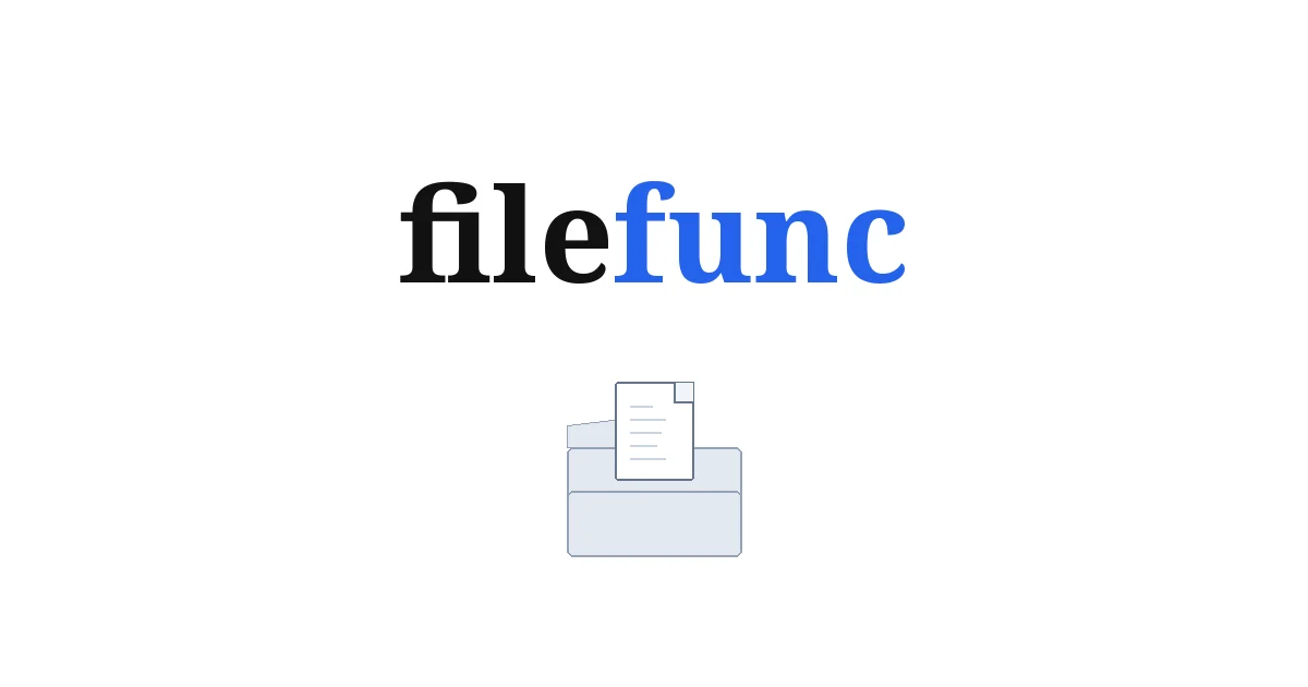 filefunc — eine Datei, ein Konzept