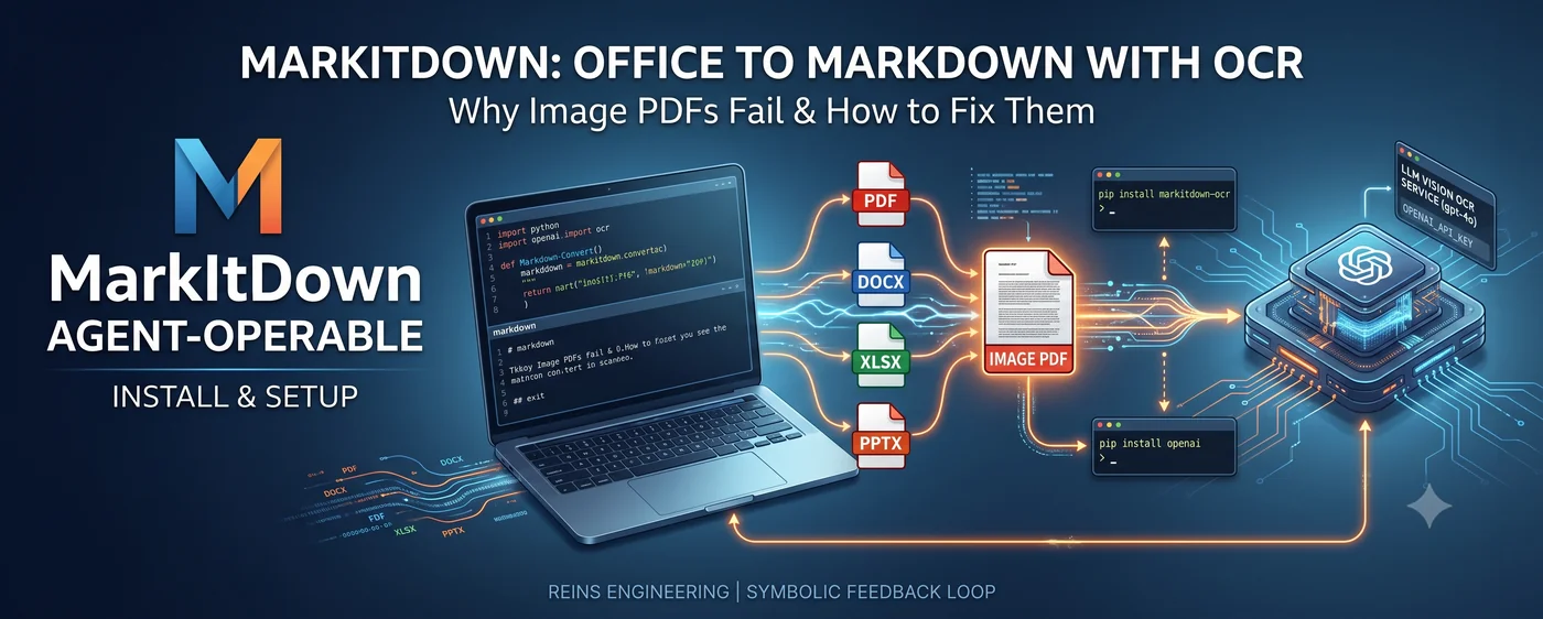 Installing and Using MarkItDown — Why Image-Only PDFs Fail, and How to Bolt On OCR