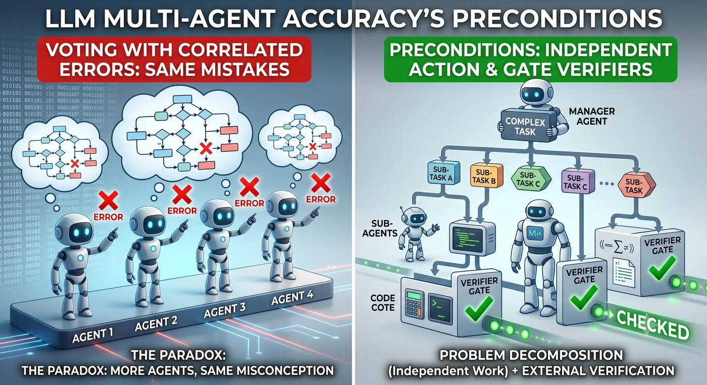 The Preconditions for Improving LLM Multi-Agent Accuracy