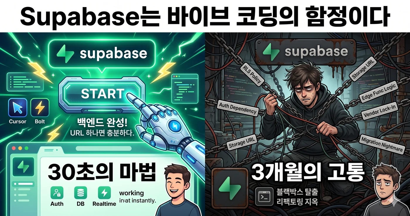 Supabase는 바이브 코딩의 함정이다